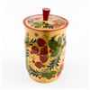 Image 2 : RUSSIAN KHOKHLOMA WOODEN FOLK ART CANISTER