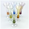 Image 2 : VTG BOHO-CHIC STYLE MULTI-COLOUR CORDIAL GLASSES
