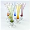 Image 3 : VTG BOHO-CHIC STYLE MULTI-COLOUR CORDIAL GLASSES