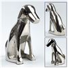 Image 1 : SILVER TONE METAL CHROME DOG SCULPTURE FIGURINE