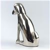 Image 5 : SILVER TONE METAL CHROME DOG SCULPTURE FIGURINE