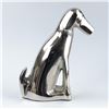 Image 8 : SILVER TONE METAL CHROME DOG SCULPTURE FIGURINE