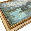 Image 2 : VINTAGE NEEDLEPOINT CROSS STITCH LAKE MOUNTAINS
