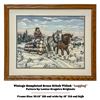 Image 1 : VINTAGE NEEDLEPOINT CROSS STITCH - SLEIGH & HORSES