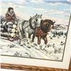 Image 2 : VINTAGE NEEDLEPOINT CROSS STITCH - SLEIGH & HORSES