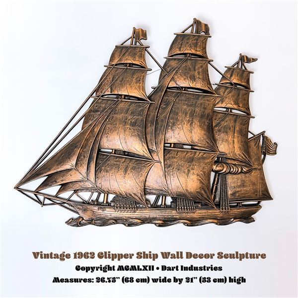 VTG 1962 DART INDUSTRIES CLIPPER SHIP SCULPTURE