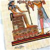 Image 3 : HAND PAINTED SIGNED EGYPTIAN PAPYRUS RAMSES ISIS