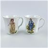 Image 1 : VINTAGE DUCHESS BONE CHINA BLUE BOY & PINKY CUPS