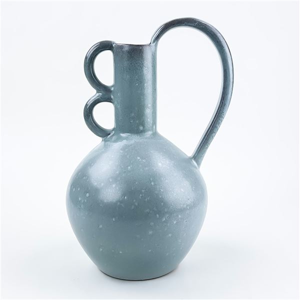 MATT BLUE OUI ARIS TERRACOTTA VASE - PORTUGAL