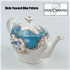 Image 1 : CRACE TEAWARE TEAPOT BIRDS PEACOCK BLUE PATTERN