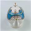 Image 2 : CRACE TEAWARE TEAPOT BIRDS PEACOCK BLUE PATTERN