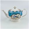 Image 4 : CRACE TEAWARE TEAPOT BIRDS PEACOCK BLUE PATTERN