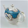 Image 5 : CRACE TEAWARE TEAPOT BIRDS PEACOCK BLUE PATTERN
