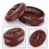 Image 1 : HAND MADE LACQUERED BEADED BAMBOO BASKET BOX