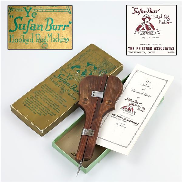 VINTAGE YE SUSAN BURR HOOKED RUG CRAFT MACHINE