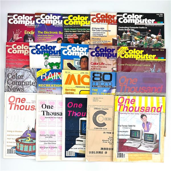 20 VINTAGE COMPUTER MAGAZINES COLOR COMPUTING