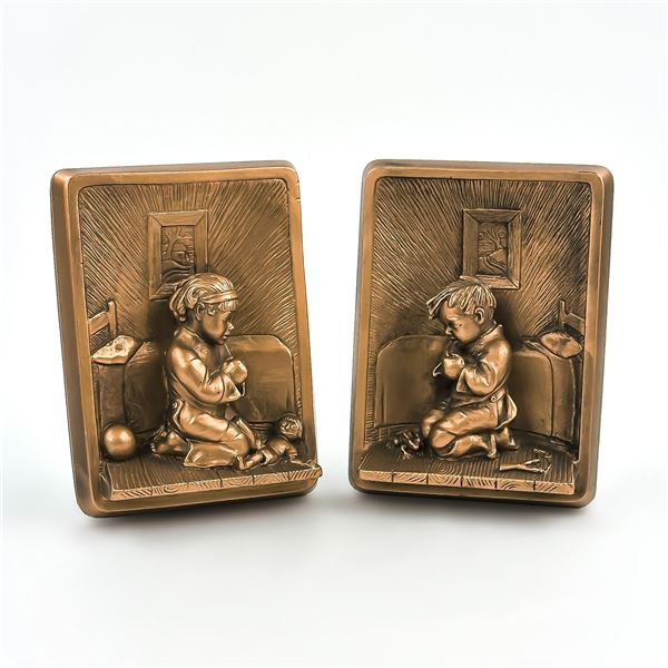 1964 CREATIVE ARTS BEDTIME BOY & GIRL CHALKWARE