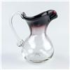 Image 4 : HAND BLOWN CRANBERRY GLASS COLOUR PITCHER