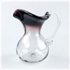 Image 6 : HAND BLOWN CRANBERRY GLASS COLOUR PITCHER