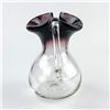 Image 7 : HAND BLOWN CRANBERRY GLASS COLOUR PITCHER