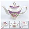 Image 1 : VINTAGE FLORAL CABBAGE ROSE PORCELAIN TEAPOT