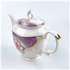 Image 2 : VINTAGE FLORAL CABBAGE ROSE PORCELAIN TEAPOT
