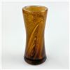 Image 1 : VINTAGE 6.25” BROWN AMBER SWIRL ART GLASS VASE