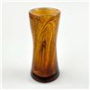 Image 2 : VINTAGE 6.25” BROWN AMBER SWIRL ART GLASS VASE