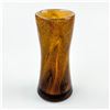 Image 3 : VINTAGE 6.25” BROWN AMBER SWIRL ART GLASS VASE