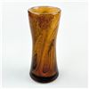 Image 4 : VINTAGE 6.25” BROWN AMBER SWIRL ART GLASS VASE
