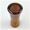 Image 9 : VINTAGE 6.25” BROWN AMBER SWIRL ART GLASS VASE