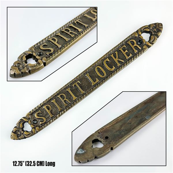 CAST METAL SPIRIT LOCKER WALL PLAQUE SCULPTURE