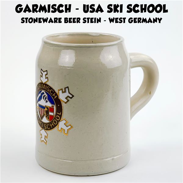 GARMISCH USA SKI SCHOOL WEST GERMANY BEER STEIN