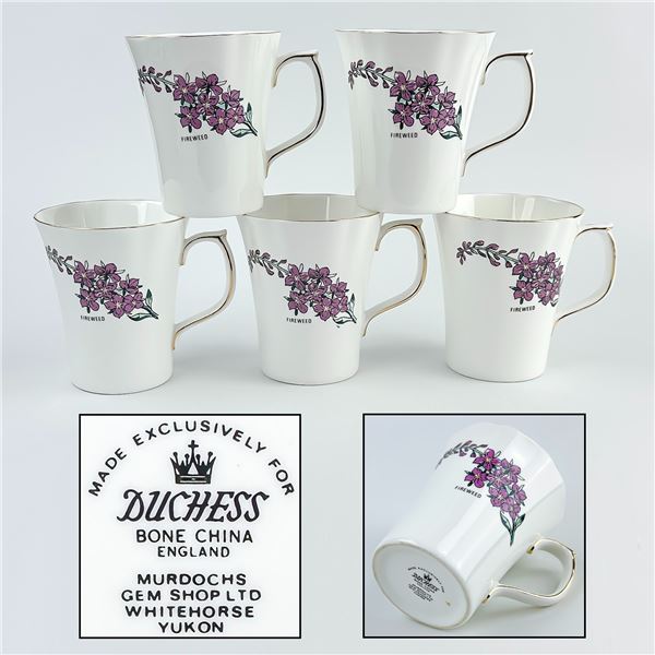 FIREWEED DUCHESS BONE CHINA CUPS WHITEHORSE YT