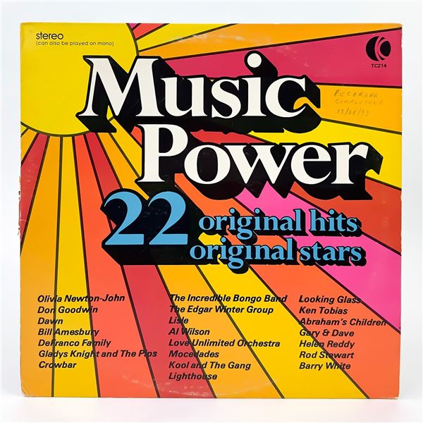 MUSIC POWER - VARIOUS ARTISTS - VINYL LP RECORD