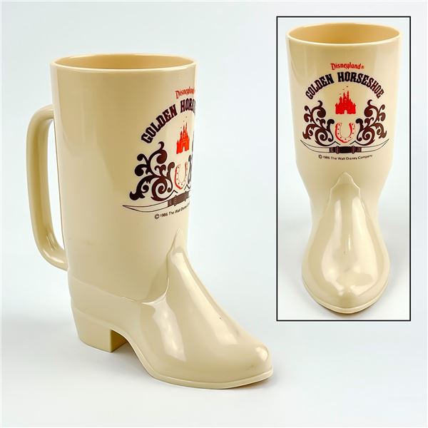 DISNEYLAND GOLDEN HORSESHOE COWBOY BOOT MUG