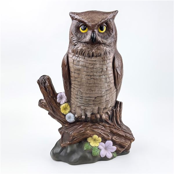 VINTAGE MCM HAND MADE CERAMIC OWL SCULPTURE