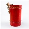 Image 4 : VTG BAMBOO PENCIL HOLDER WITH FROG SCULPTURE
