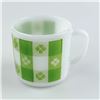 Image 1 : VINTAGE FEDERAL MILK GLASS COFFEE MUG - GINGHAM