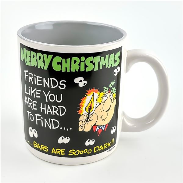 VTG HUMOROUS MERRY CHRISTMAS COFFEE TEA MUG