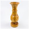 Image 2 : HAND CRAFTED FOLK ART FLOWER VASE WOOD CARVING