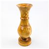 Image 3 : HAND CRAFTED FOLK ART FLOWER VASE WOOD CARVING