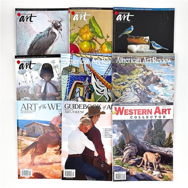 9 AMERICAN/WESTERN ART MAGAZINE LOT - PAINTING