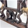 Image 4 : AFRICAN TIKI MEN WOOD CARVING MIRROR SCULPTURE