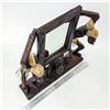 Image 9 : AFRICAN TIKI MEN WOOD CARVING MIRROR SCULPTURE