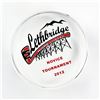 Image 4 : LETHBRIDGE HOCKEY CRYSTAL GLASS 2012 PAPERWEIGHT