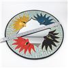 Image 4 : WOOD FOLK ART CELESTIAL SUN WALL DECOR MIRROR