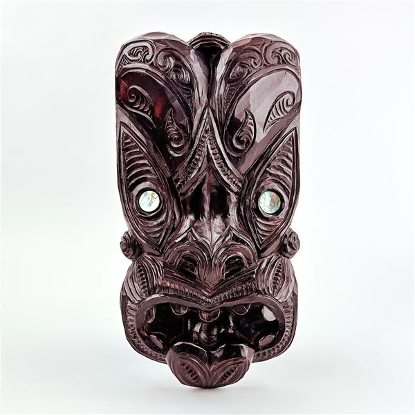 10” MAORI TIKI MASK SCULPTURE - PARUA STUDIOS N.Z.