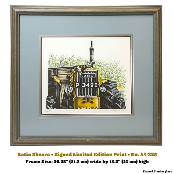 KATIE SHEARS SIGNED LTD PRINT - FORD TRACTOR & CAT