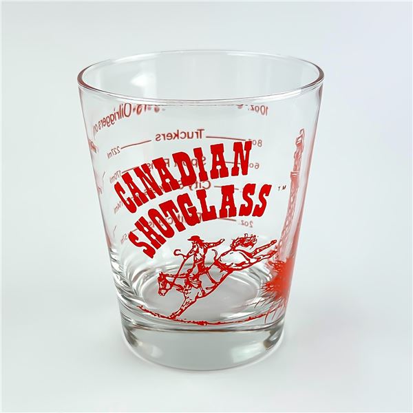 CANADIAN SHOT GLASS COWBOYS LOGGERS OIL RIGGERS